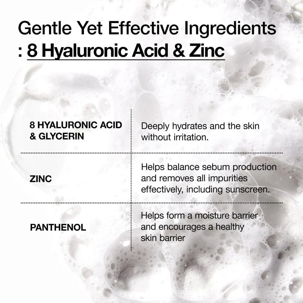 Anua 8 Hyaluronic Acid Hydrating Gentle Foaming Cleanser 150ml - Image 3