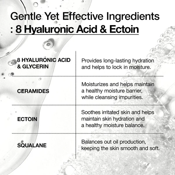 Anua 8 Hyaluronic Acid Moisturizing Gentle Gel Cleanser - Image 3