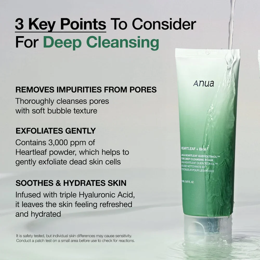 Anua Heartleaf Quercetinol Pore Deep Cleansing Foam - Image 2