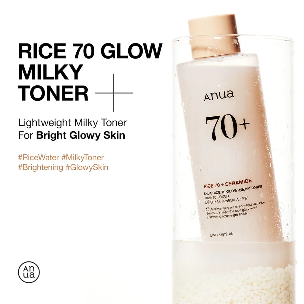Anua Rice 70 Glow Milky Toner 250ml - Image 4