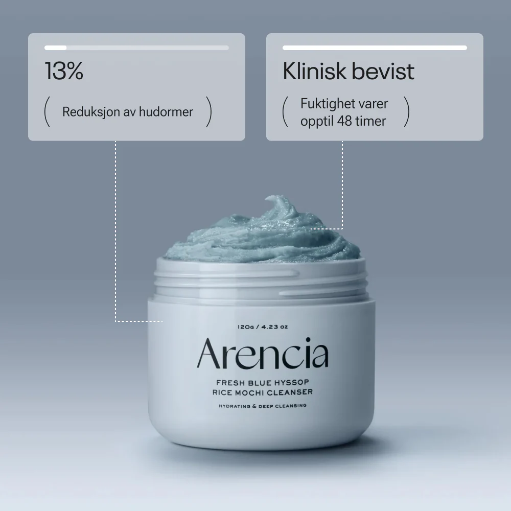 Arencia Fresh Blue Hyssop Rice Mochi Cleanser 120g - Image 3