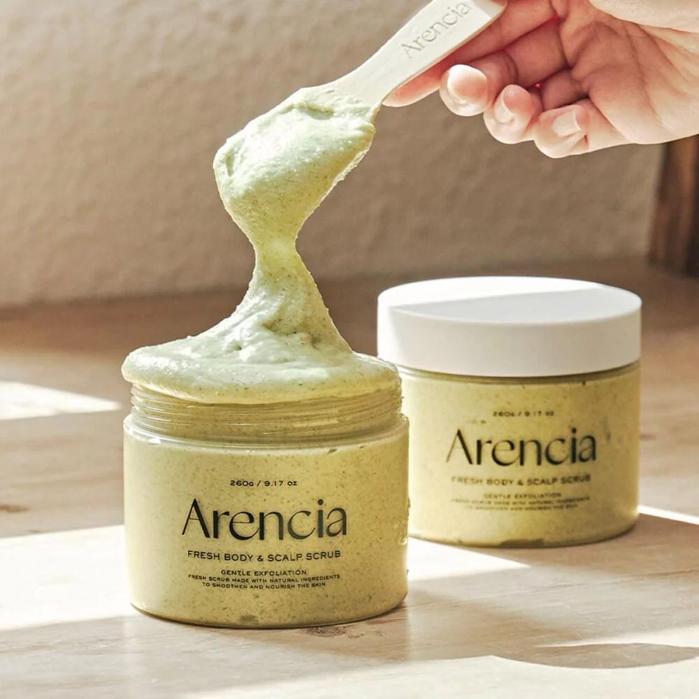 Arencia Fresh Cloud Body & Scalp Scrub White Tea & Neroli 260g - Image 5
