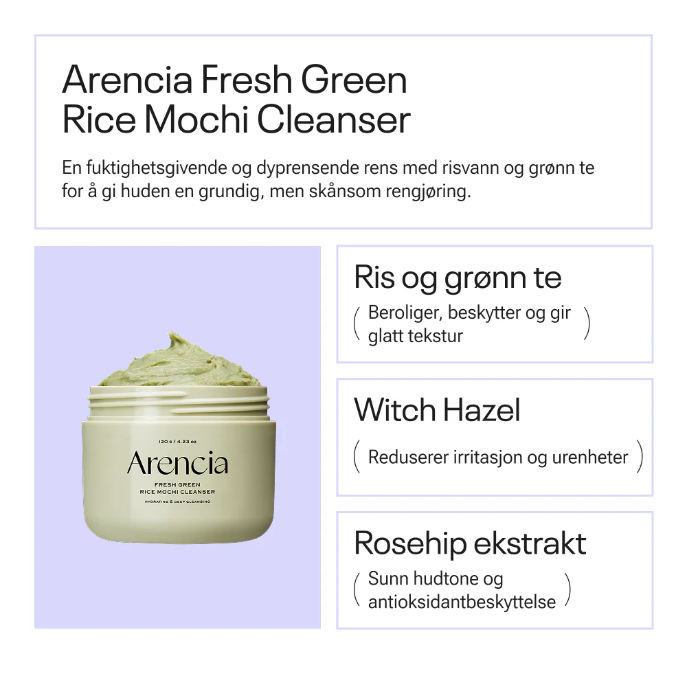 Arencia Fresh Green Rice Mochi Cleanser 120g - Image 2