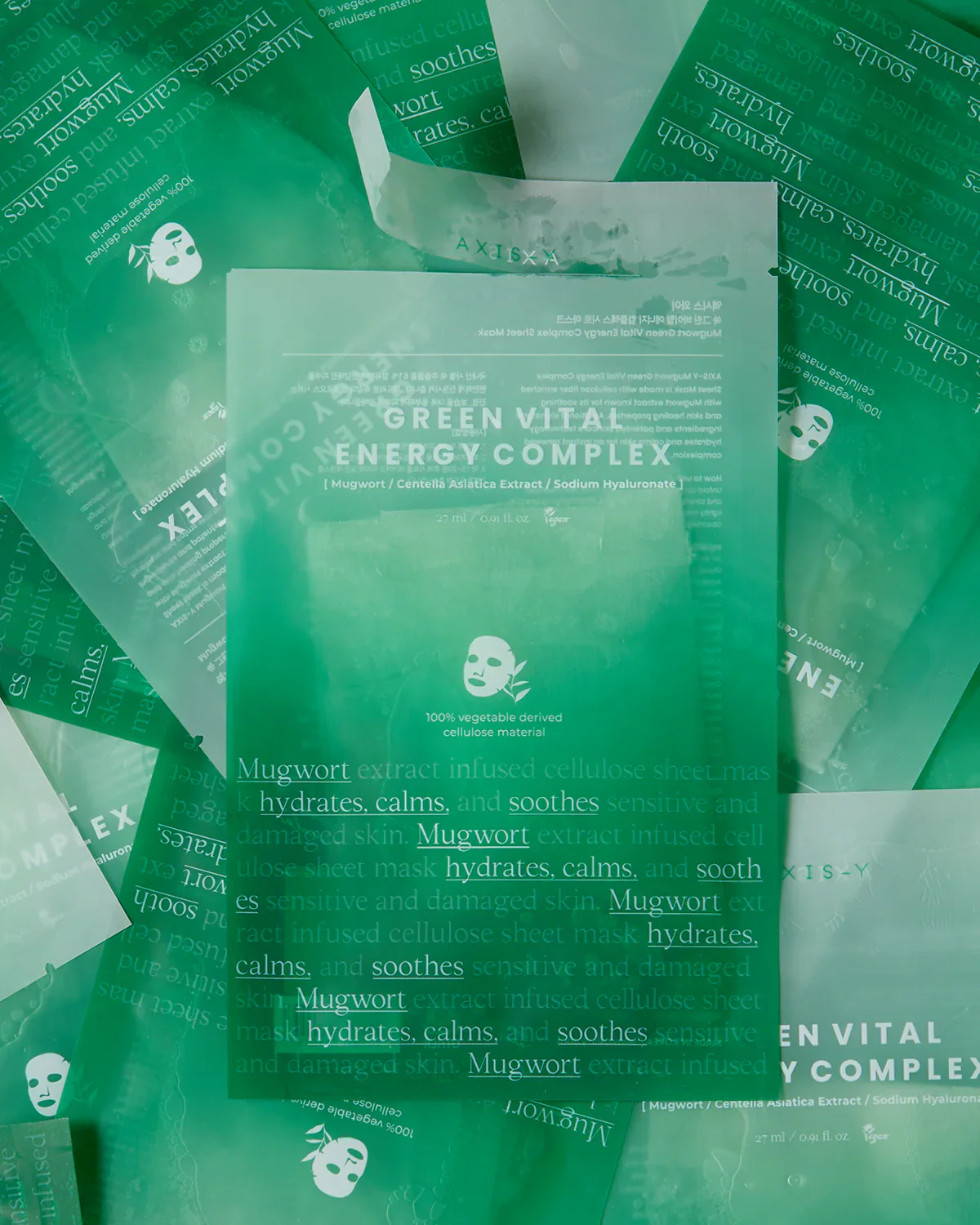 Axis-Y Mugwort Green Vital Energy Complex Sheet Mask - Image 2