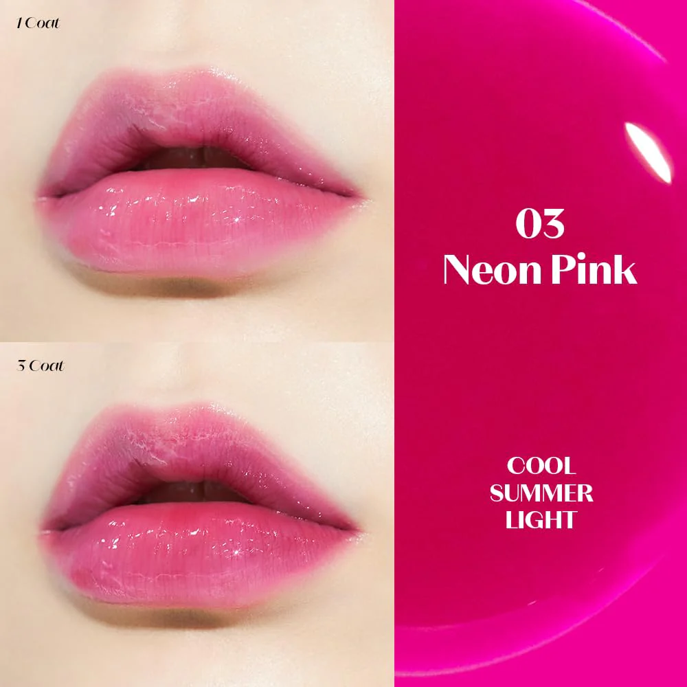 Etude Dear Darling Oil Tint #3 Neon Pink - Image 2