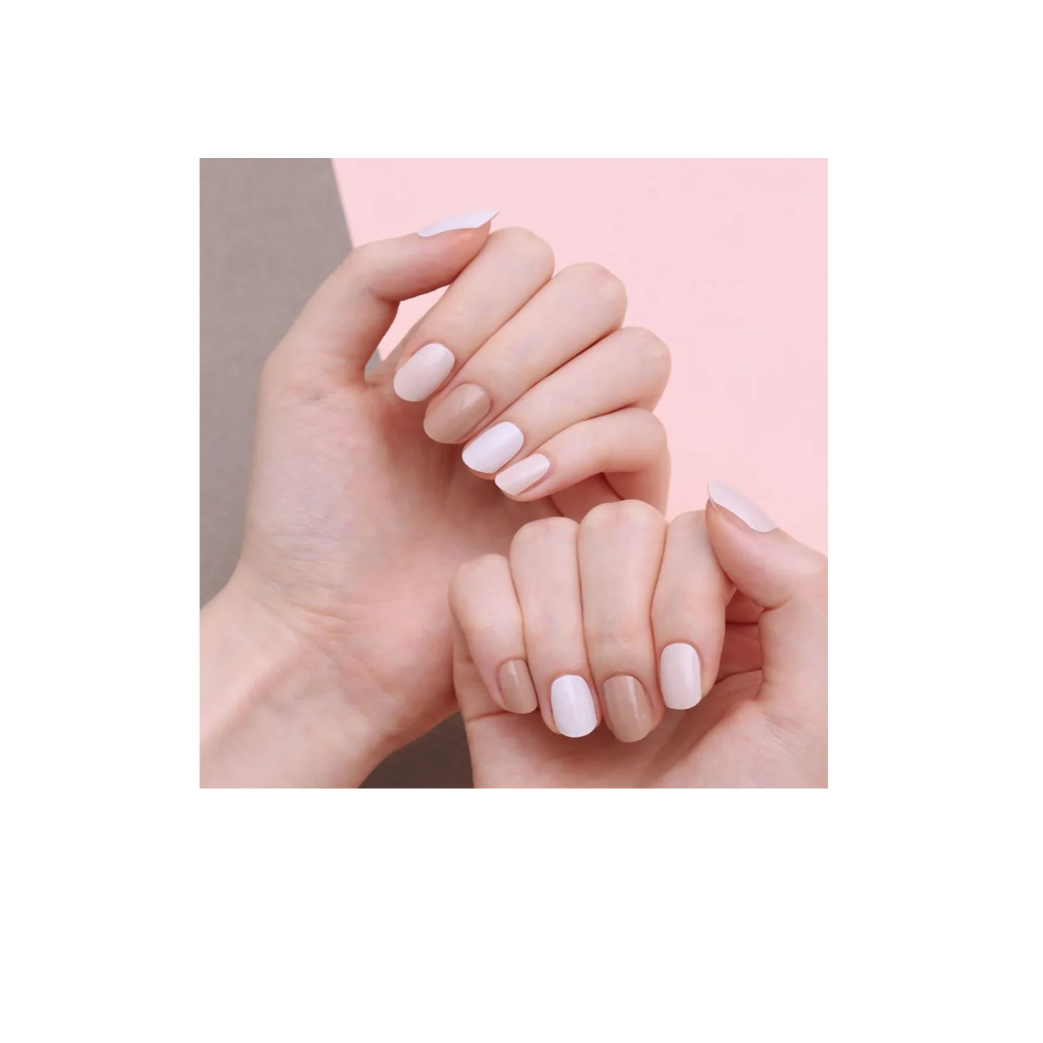 Glossy Blossom Gel Nail Strips Beige Days - Image 2