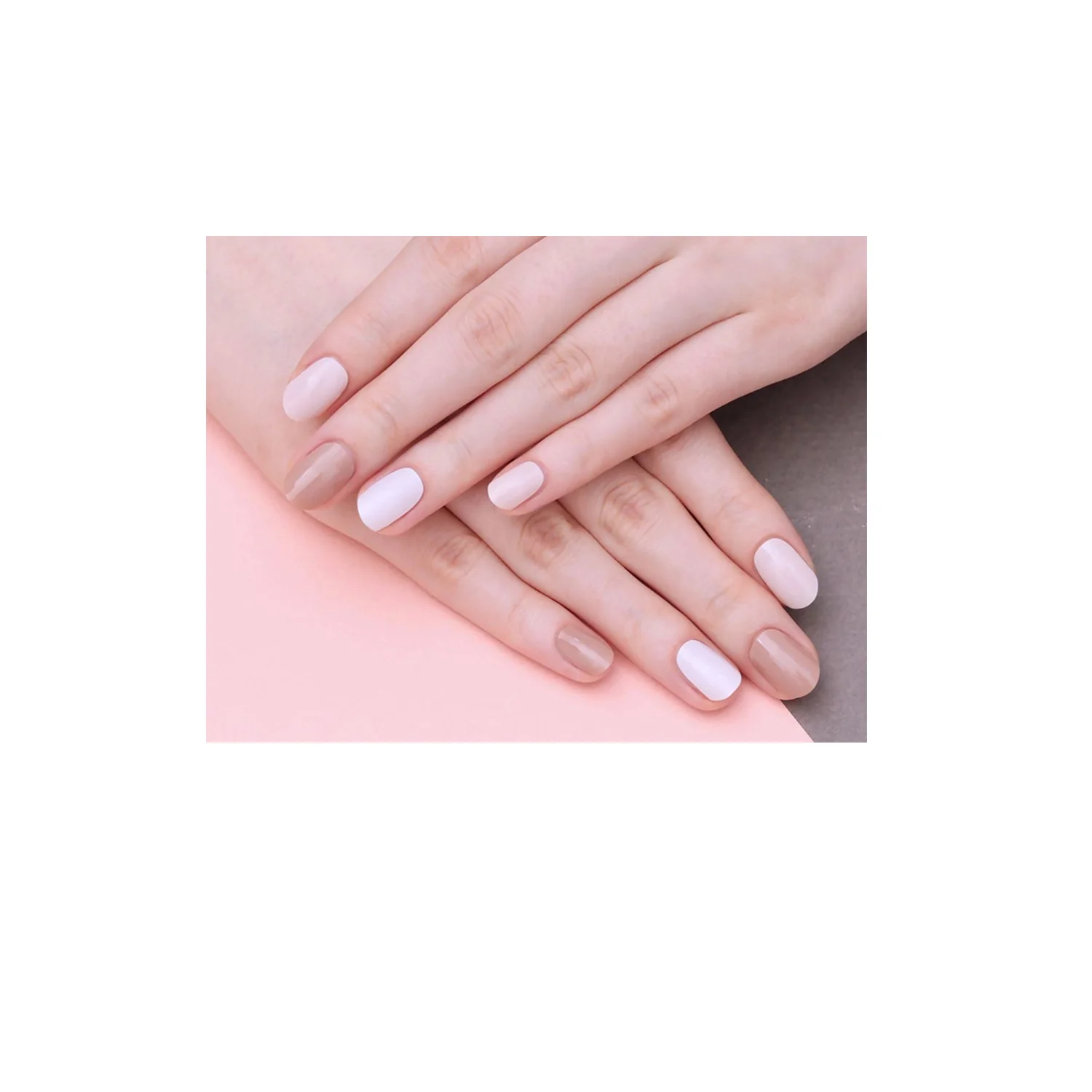 Glossy Blossom Gel Nail Strips Beige Days - Image 3