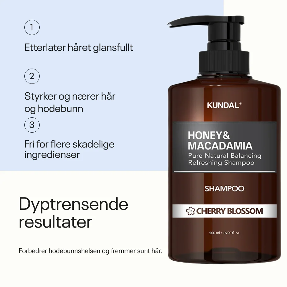 Kundal Honey & Macadamia Pure Natural Refreshing Shampoo Cherry Blossom 500ml - Image 4