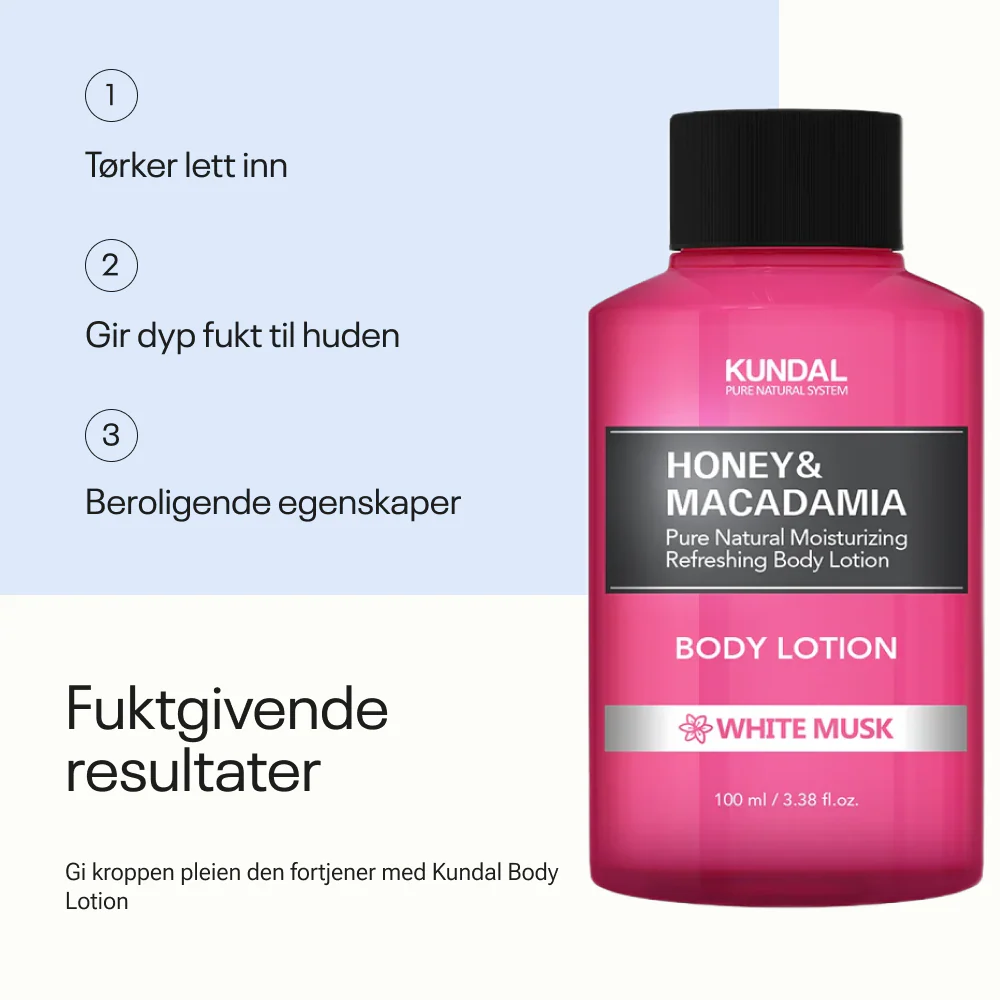 Kundal Honey & Macadamia Pure Body Lotion White Musk 100 ml - Image 4