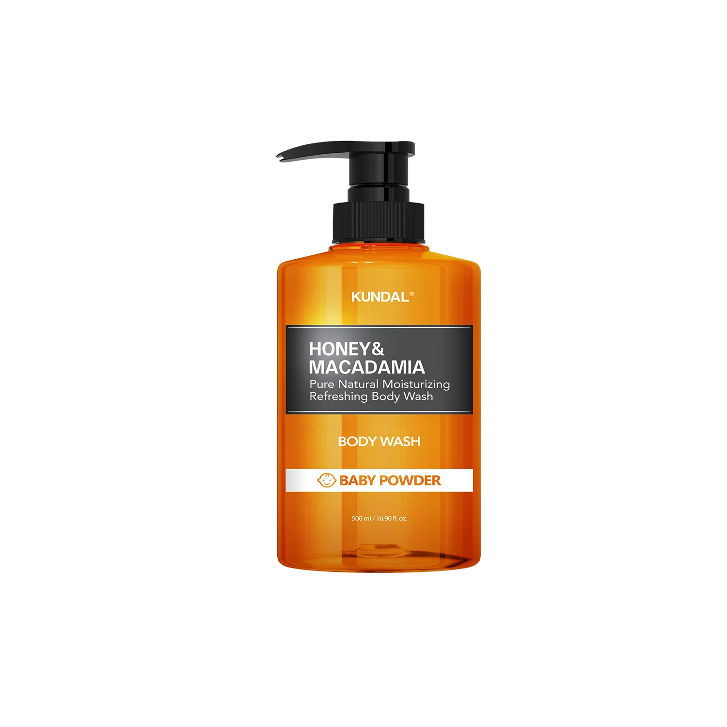 Kundal Honey & Macadamia Pure Body Wash Baby Powder 500 ml
