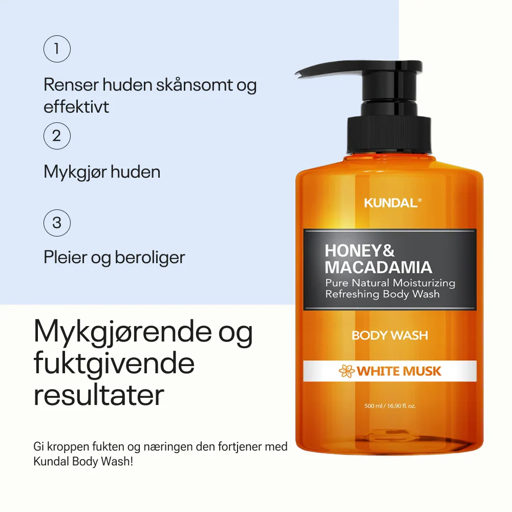Kundal Honey & Macadamia Pure Body Wash White Musk 500ml - Image 5