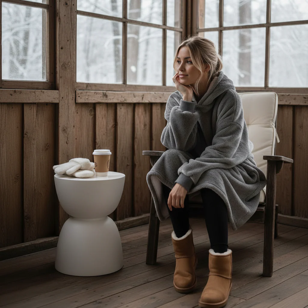 Beauty Mall Kosegenser I Flanell – Rosa Med Jordbærmønster - Image 2