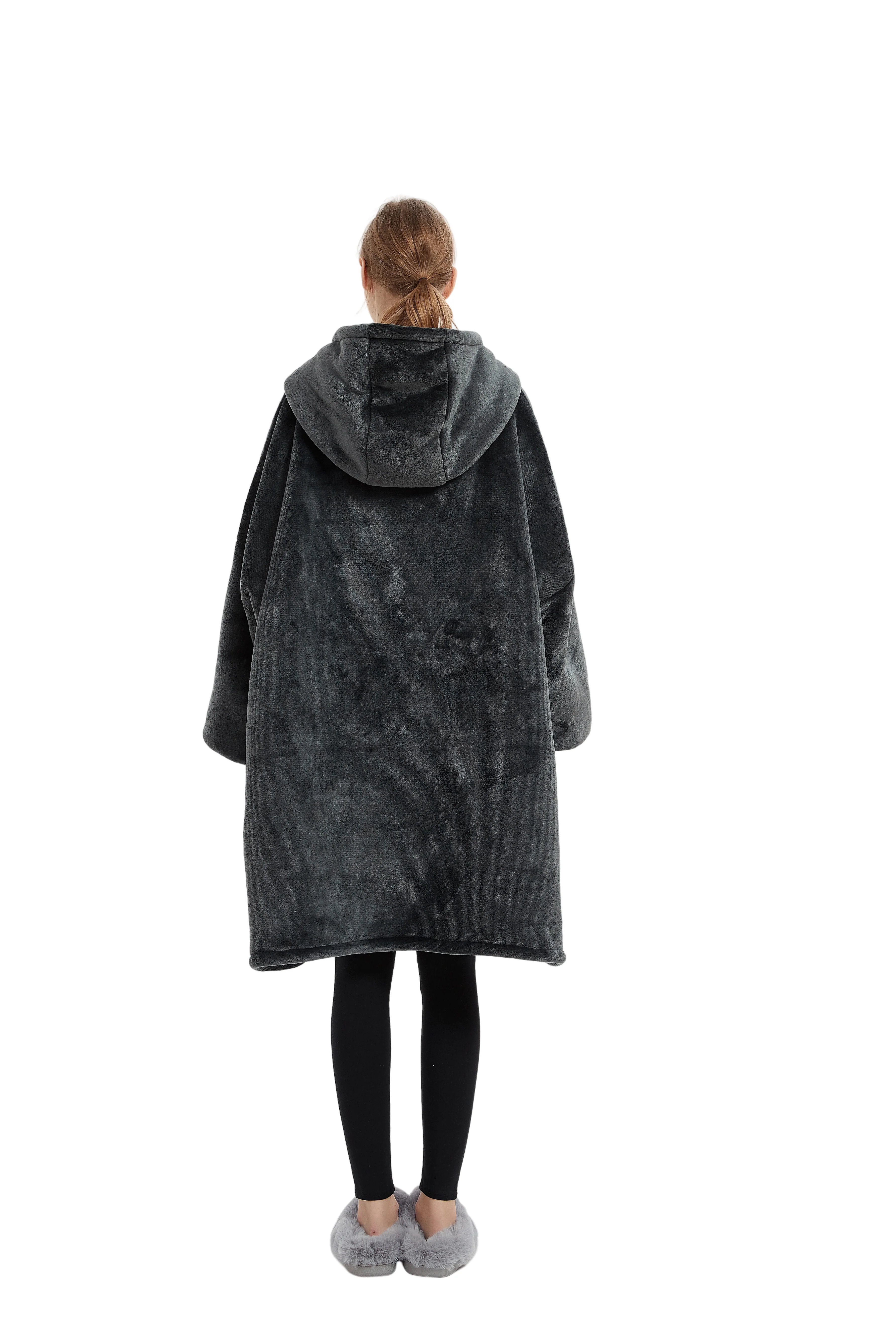Beauty Mall Kosegenser Med Glidelås I Flanell – Svart - Image 8