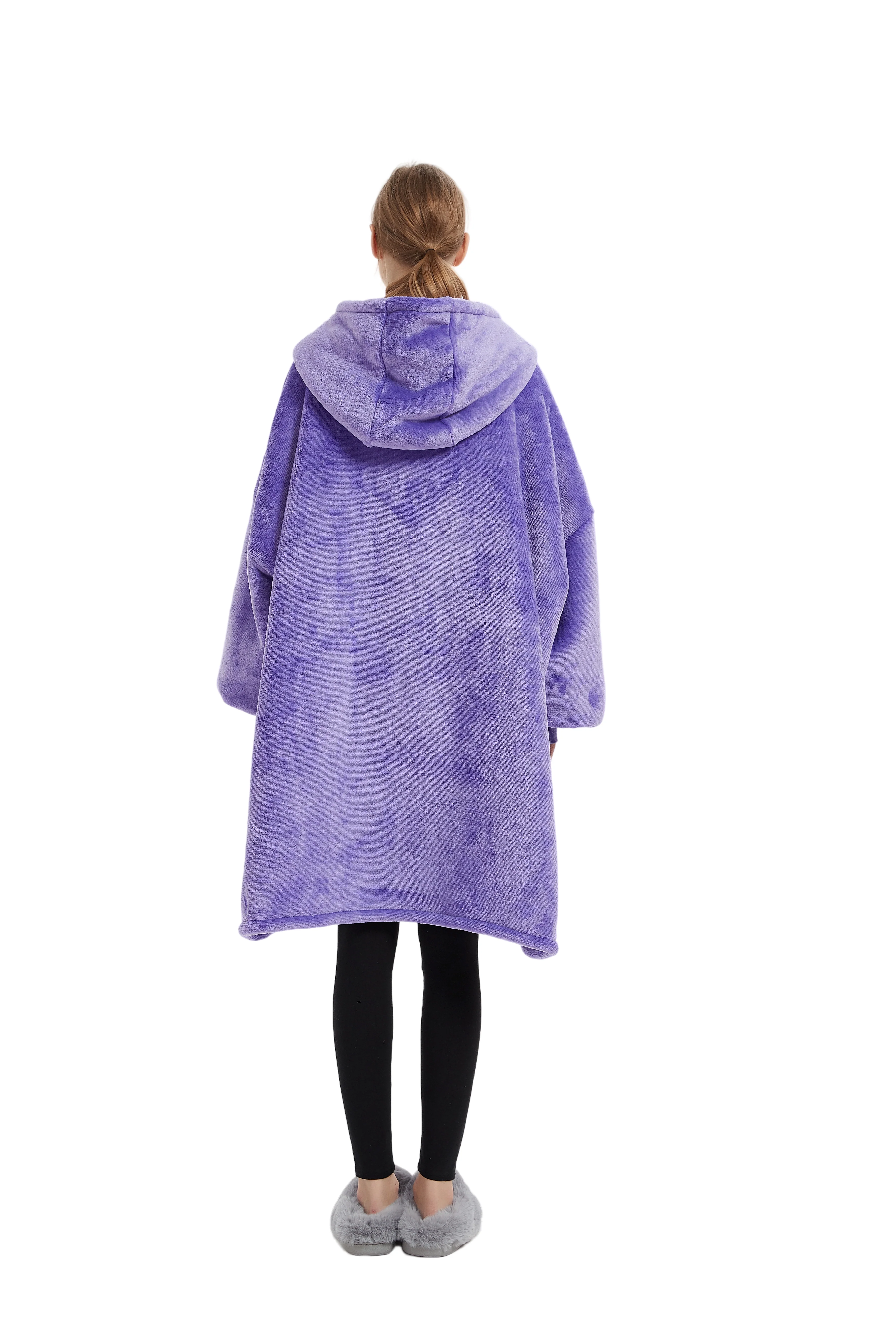 Beauty Mall Kosegenser Med Glidelås I Flanell – Lilla - Image 8