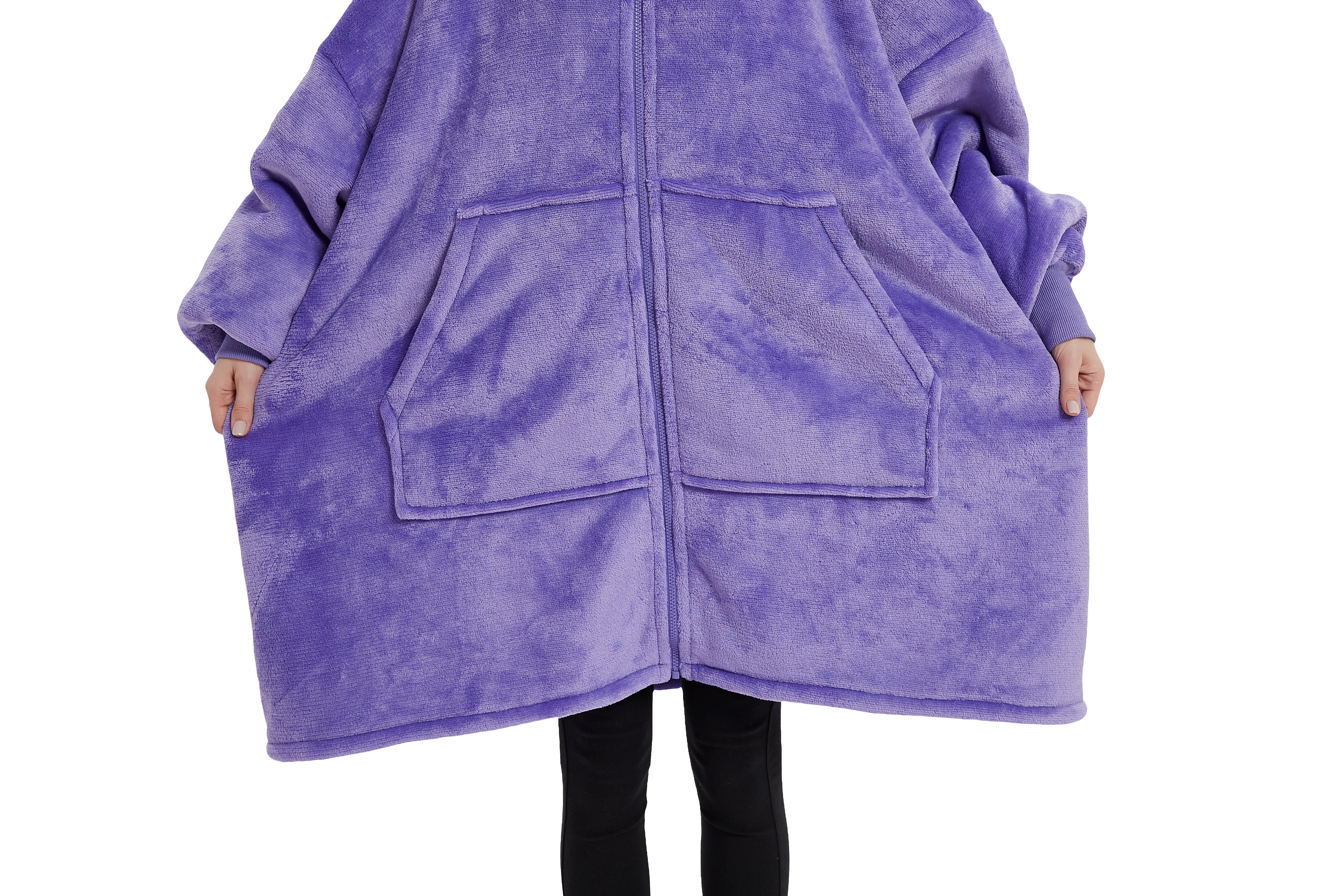 Beauty Mall Kosegenser Med Glidelås I Flanell – Lilla - Image 9