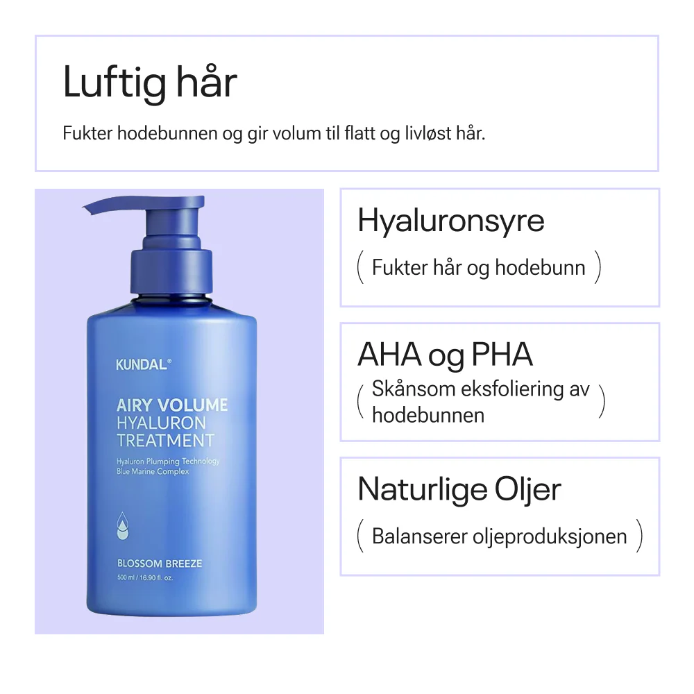 Kundal Airy Volume Hyaluron Treatment Blossom Breeze 500ml - Image 2
