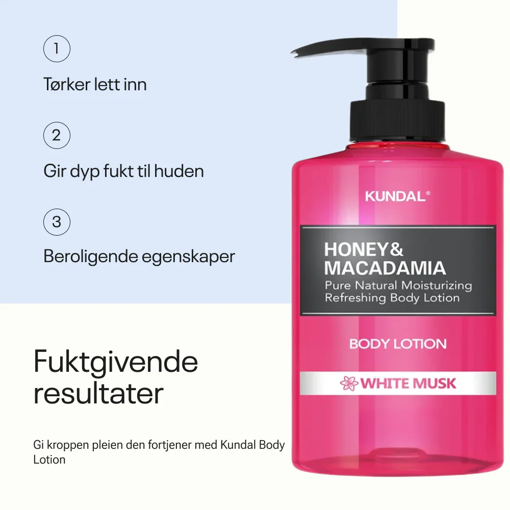 Kundal Honey & Macadamia Pure Body Lotion White Musk 258 ml - Image 4