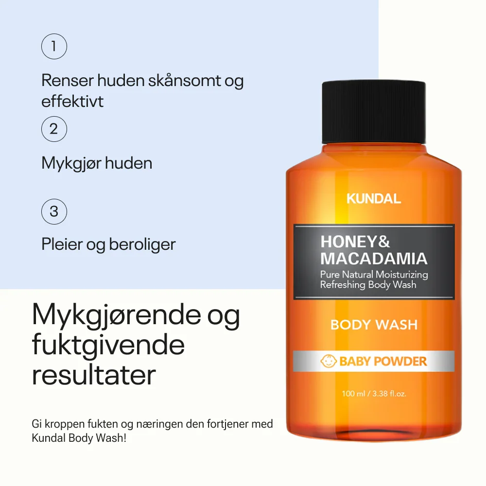 Kundal Honey & Macadamia Pure Body Wash Baby Powder 100 ml - Image 5
