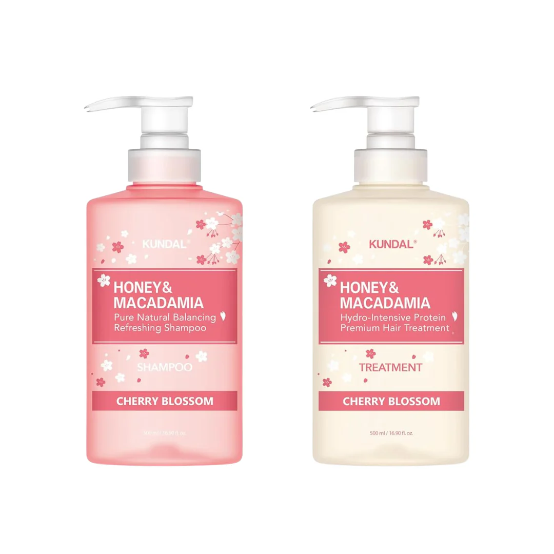 Kundal Honey & Macadamia Shampoo + Treatment Set - Cherry Blossom