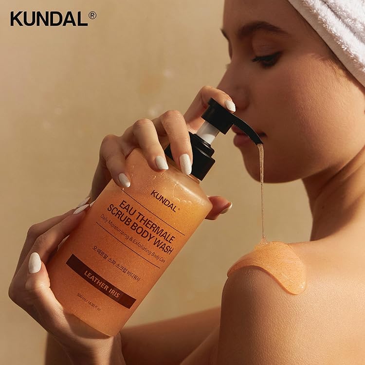Kundal Scrub Body Wash - Leather Iris 500 ml - Image 2