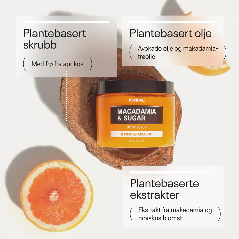 Kundal Macadamia & Sugar Body Scrub Cherry Blossom 230g - Image 3