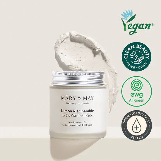 Mary & May Lemon Niacinamide Glow Wash off Pack - Image 4