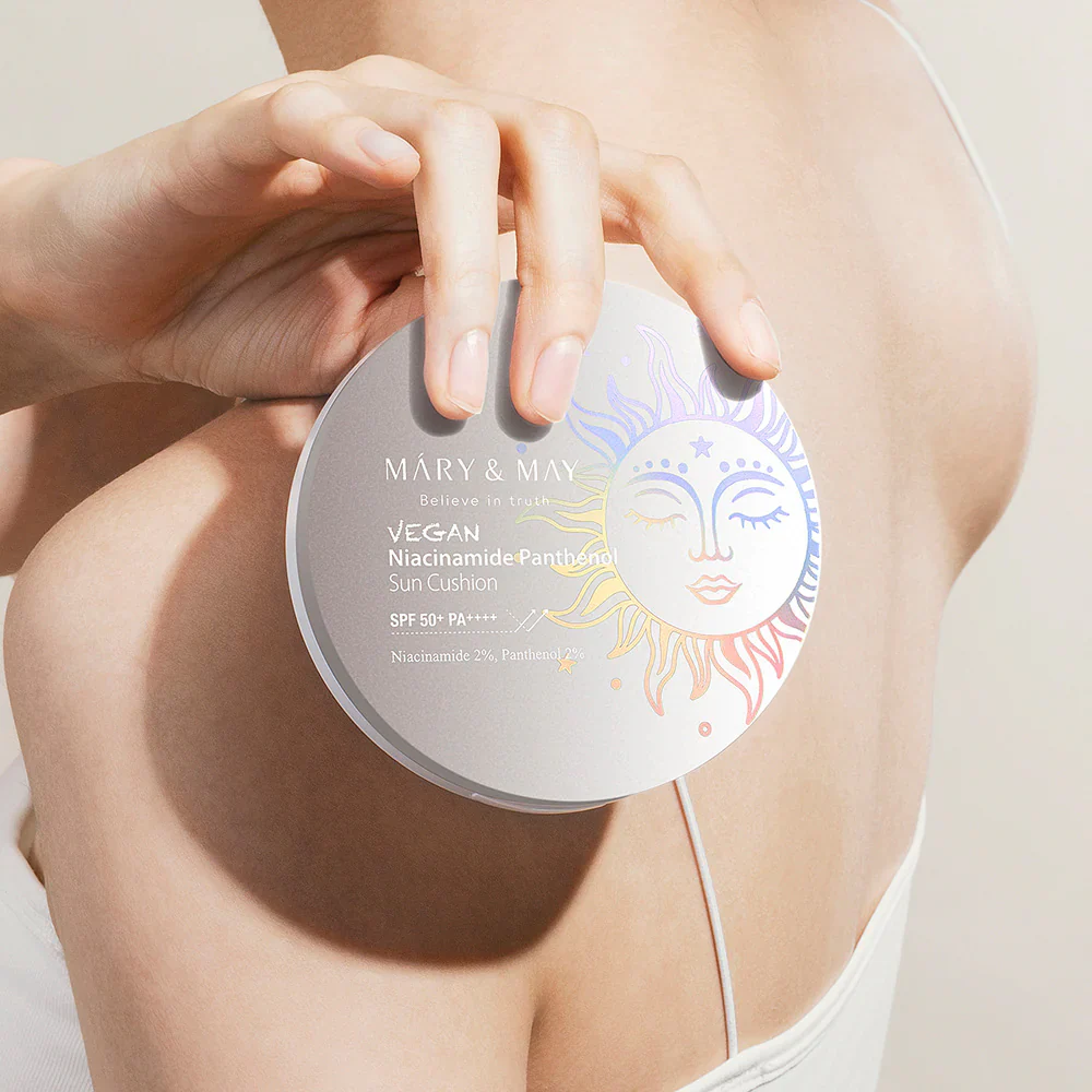 Mary & May Vegan Niacinamide Panthenol Sun Cushion SPF50+ PA++++ - Image 3