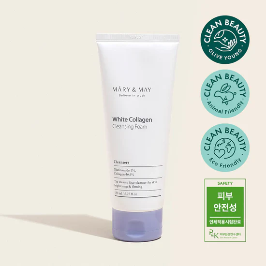 Mary & May White Collagen Cleansing Foam - Image 4