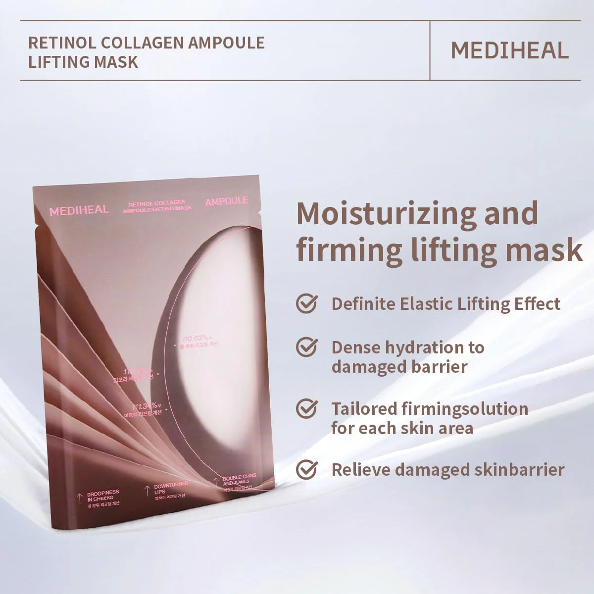 Mediheal Retinol Collagen Ampoule Lifting Mask - Image 7