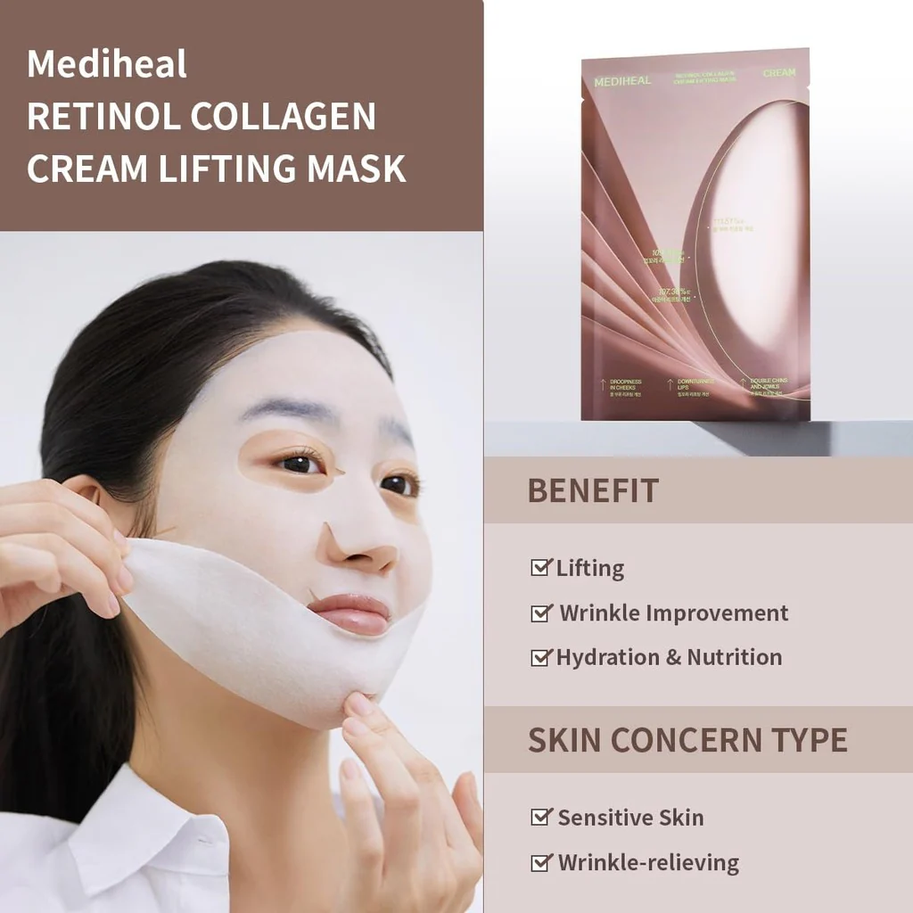 Mediheal Retinol Collagen Cream Lifting Mask - Image 3