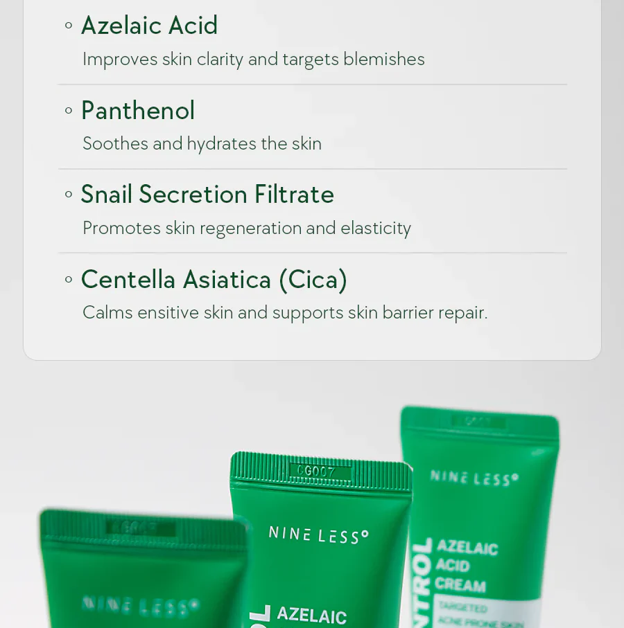 Nine Less A-Control Azelaic Acid Cream - Image 3