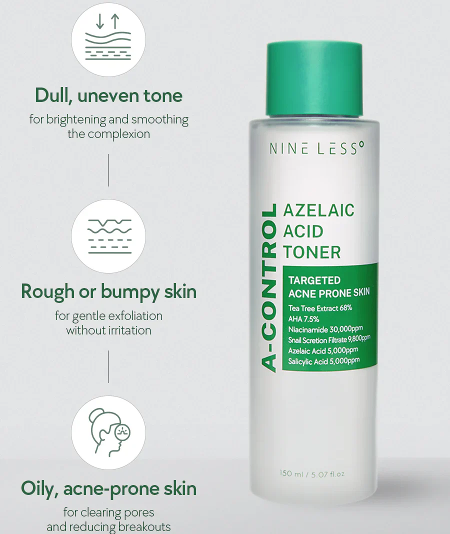 Nine Less A-Control Azelaic Acid Toner - Image 4