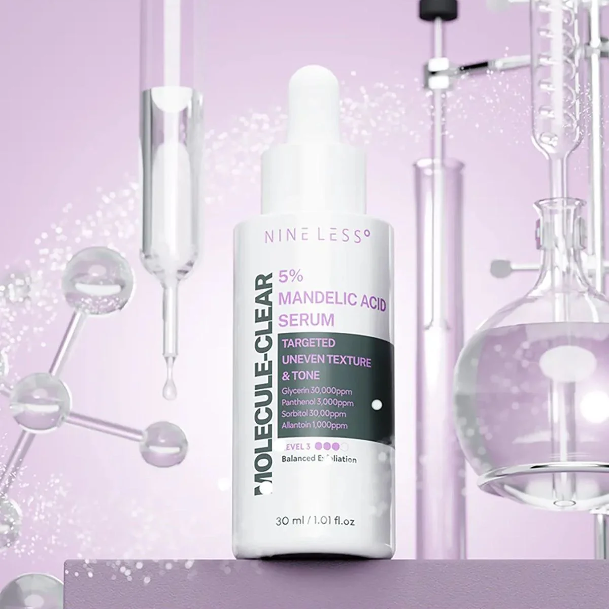 Nine Less Molecule-Clear 5% Mandelic Acid Serum - Image 2