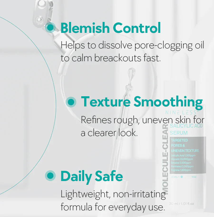 Nine Less Molecule-Clear Salicylic Acid Serum - Image 3