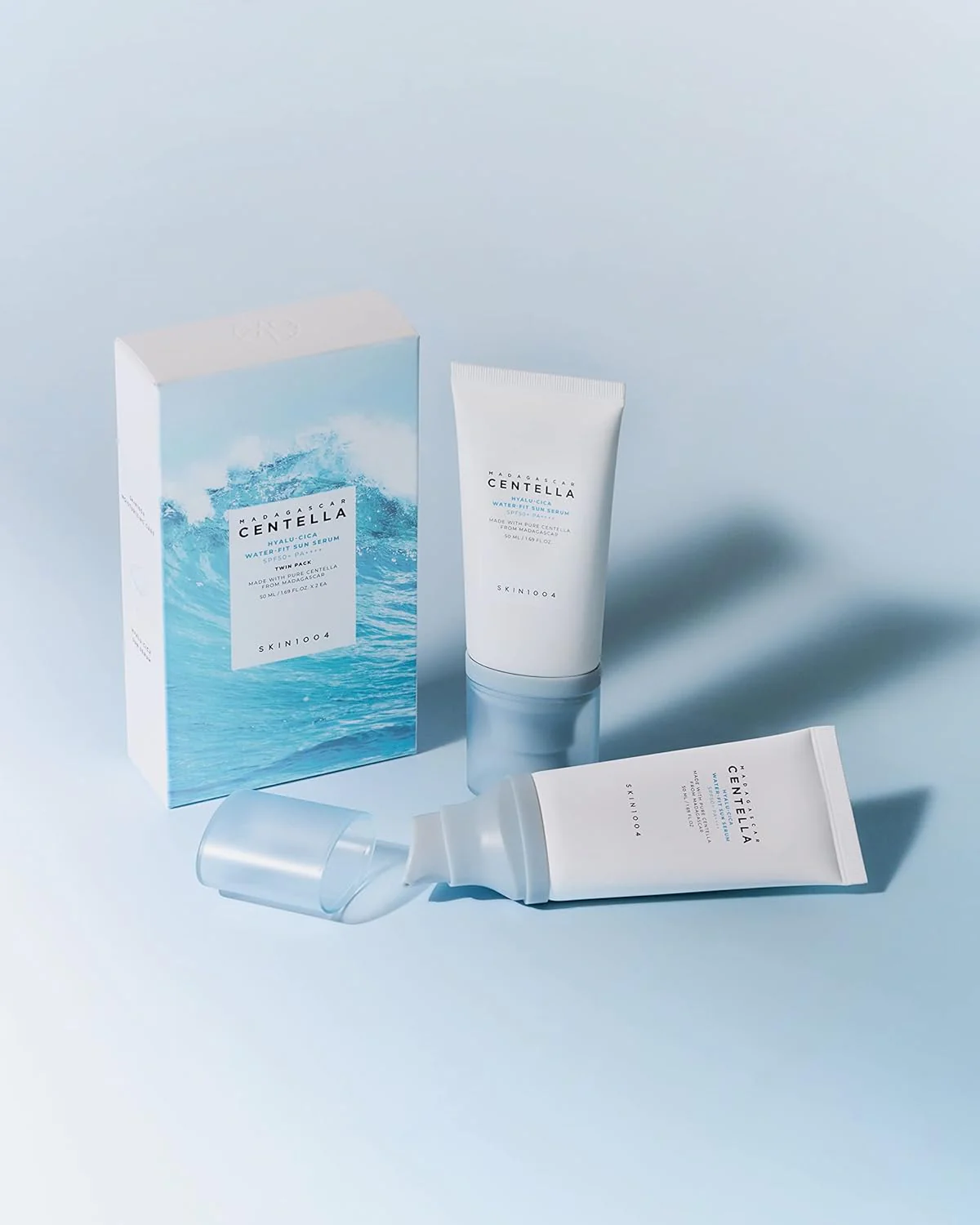 Skin1004 Madagascar Centella Hyalu-Cica Water-Fit Sun Serum SPF50+ - Image 2