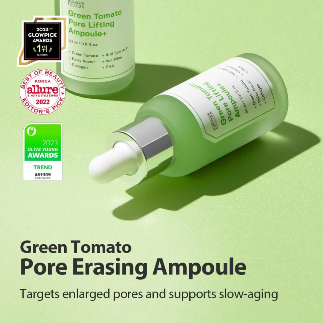 Sungboon Green Tomato Pore Lifting Ampoule+ - Image 4