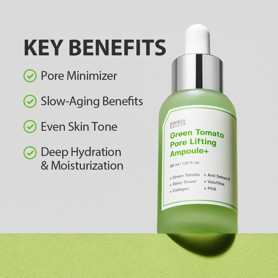Sungboon Green Tomato Pore Lifting Ampoule+ - Image 6