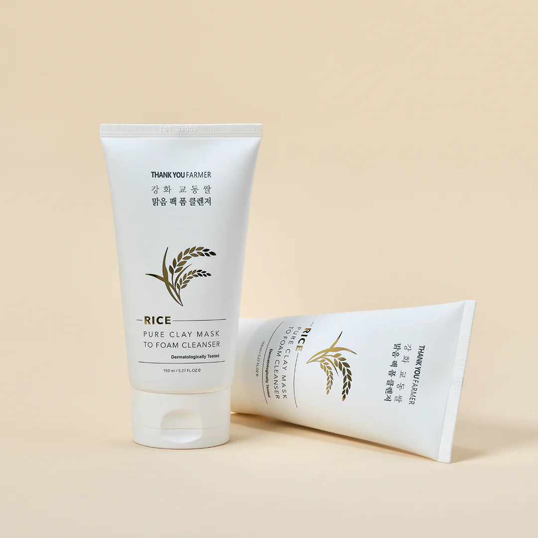Thank You Farmer Rice Pure Clay Mask To Foam Cleanser 150 ml - Image 5