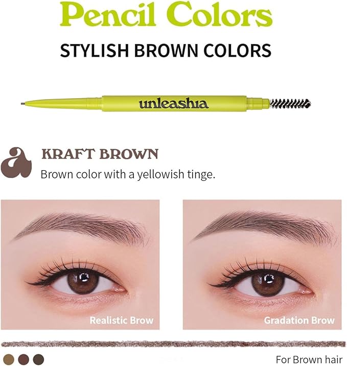 Unleashia Shaper Defining Eyebrow Pencil No.2 Kraft Brown - Image 4