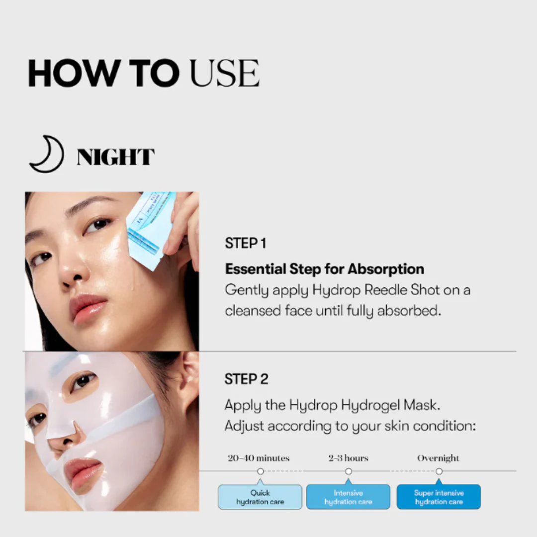 VT Cosmetics Hydrop Reedle Shot 100hL 2 Step Hydrogel Mask - Image 6